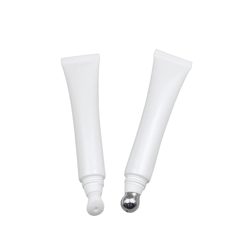 หลอดบีบสีขาวขนาดเล็ก 2 หลอด หลอดหนึ่งเป็นหัวสำหรับนวดครีม และอีกหลอดเป็นหัวลูกกลิ้งโลหะ (Roller Ball) สำหรับทารอบดวงตา